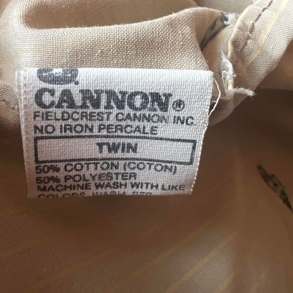 RARE VINTAGE 70's Fishing Lure Cotton Blend Twin Flat Sheet By Cannon Fieldcrest - Picture 3 of 9